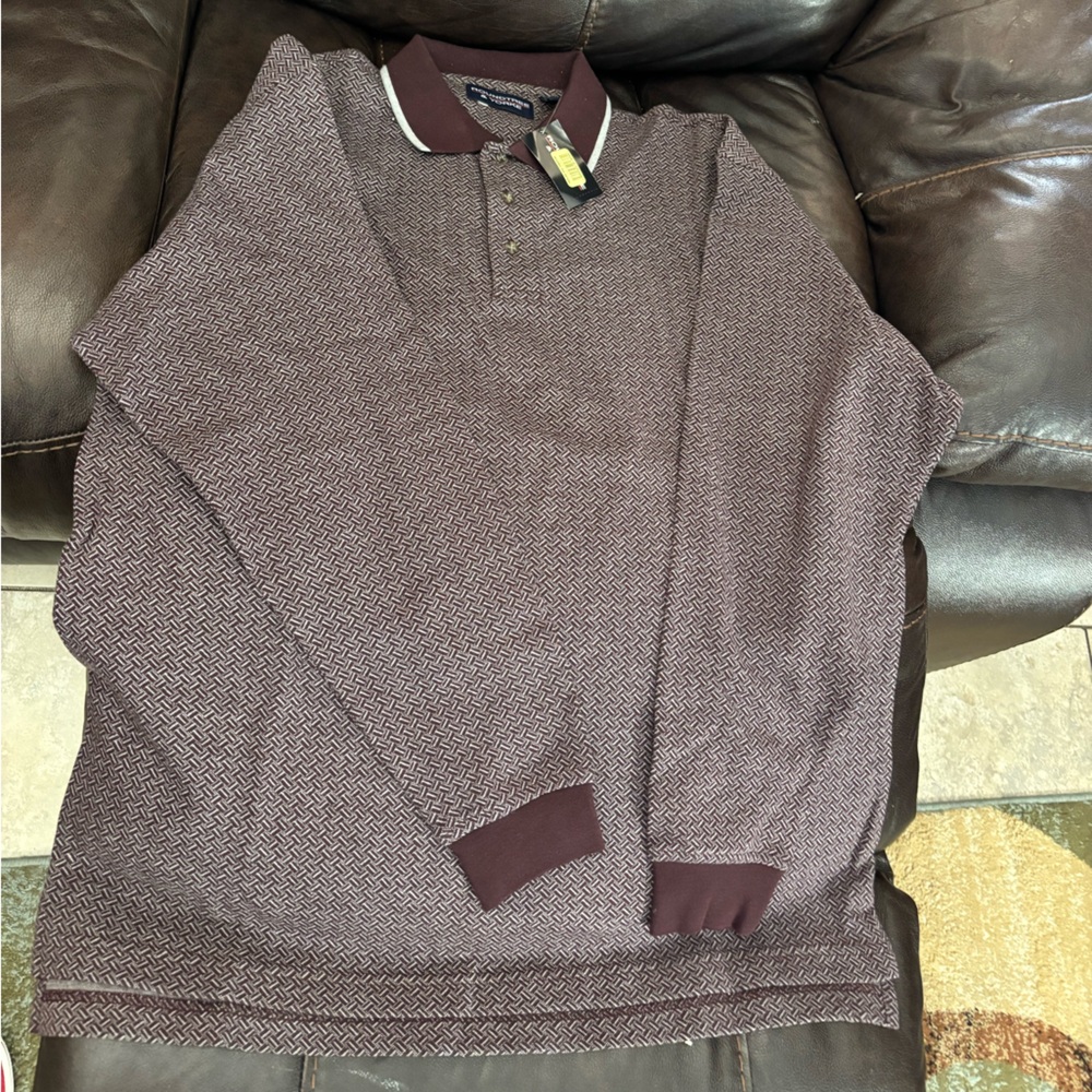 Roundtree & Yorke Burgundy Patterned Polo Knit Skirt